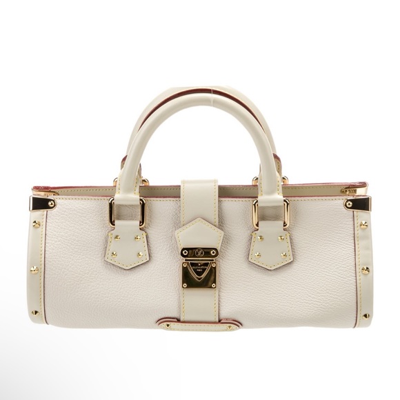 Authentic LOUIS VUITTON White Suhali Leather L'Epanoui PM Top Handle Bag - Picture 15 of 15